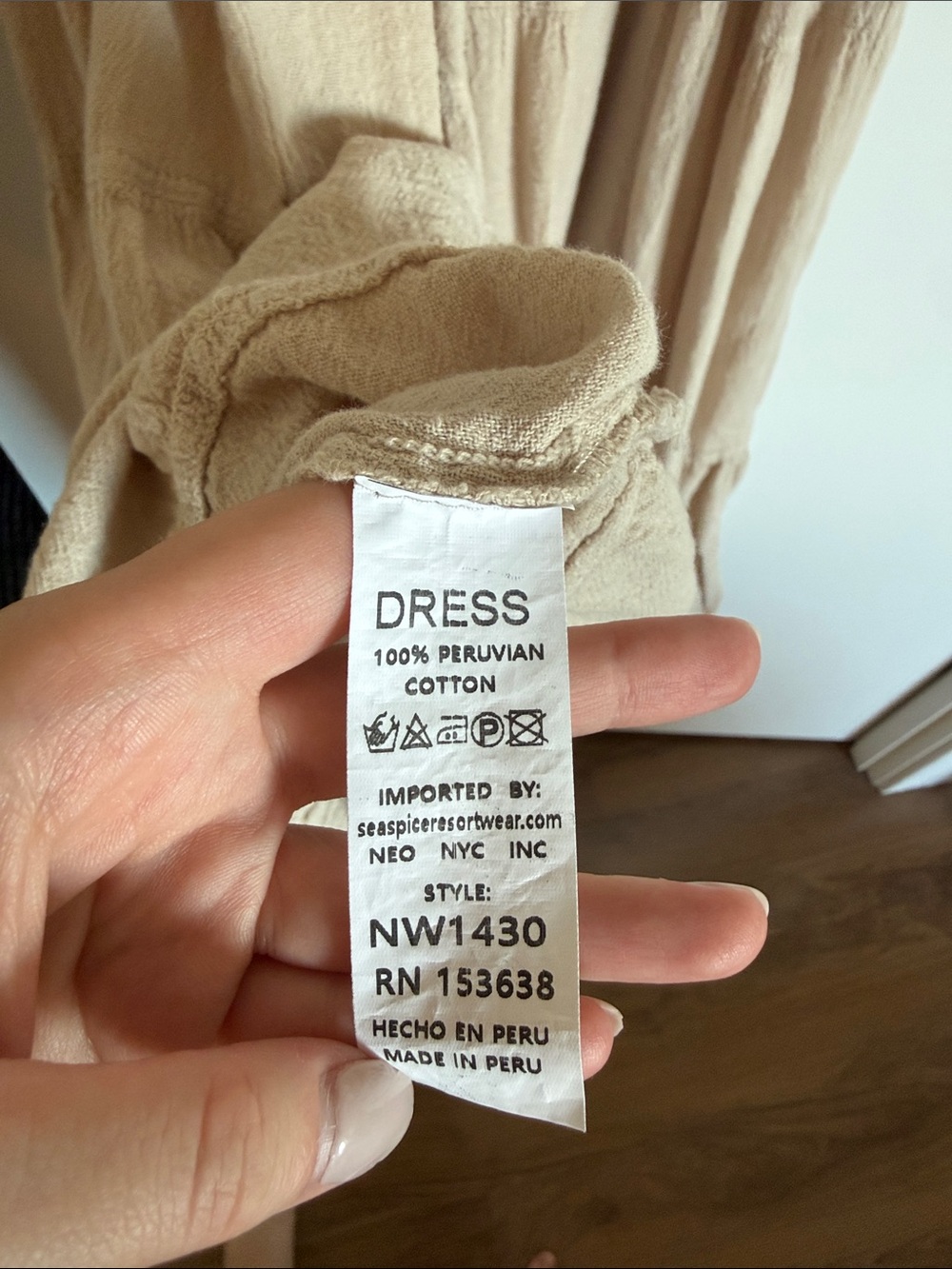 Seaspice Resort Wear 100% Cotton Dress - Picture 4 of 6